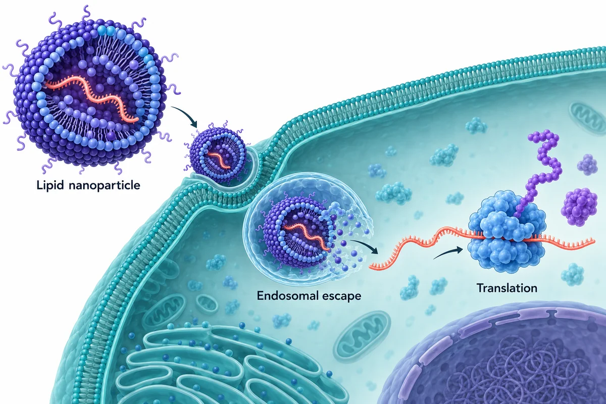 Délivrance d’ARNm par nanoparticules