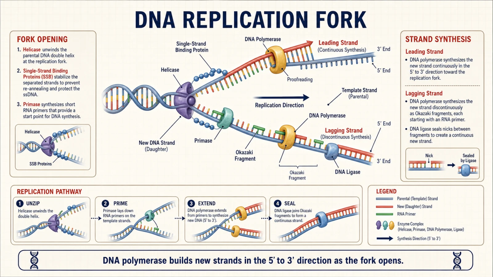 표지된 DNA 복제 경로로 변환된 메커니즘 단락